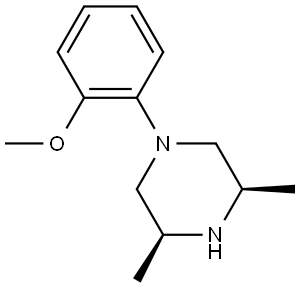 rel-(3R,5S)-1-(2-Methoxyphenyl)-3,5-dimethylpiperazine Structural