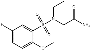 N~2~-ethyl-N~2~-[(5-fluoro-2-methoxyphenyl)sulfonyl]glycinamide Structural
