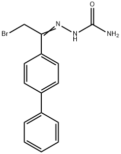 Hydrazinecarboxamide, 2-(1-[1,1'-biphenyl]-4-yl-2-bromoethylidene)- Structural
