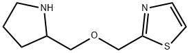 Thiazole, 2-[(2-pyrrolidinylmethoxy)methyl]- Structural