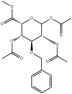L-Idopyranuronic acid, 3-O-(phenylmethyl)-, methyl ester, triacetate Structural