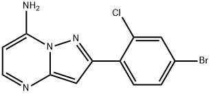Pyrazolo[1,5-a]pyrimidin-7-amine, 2-(4-bromo-2-chlorophenyl)- Structural