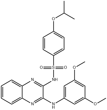 Benzenesulfonamide, N-[3-[(3,5-dimethoxyphenyl)amino]-2-quinoxalinyl]-4-(1-methylethoxy)- Structural