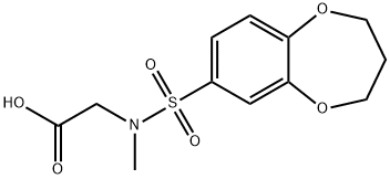 Glycine, N-[(3,4-dihydro-2H-1,5-benzodioxepin-7-yl)sulfonyl]-N-methyl- Structural