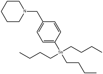 Piperidine, 1-[[4-(tributylstannyl)phenyl]methyl]- Structural