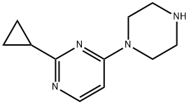 Pyrimidine, 2-cyclopropyl-4-(1-piperazinyl)- Structural