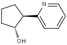 trans,rac-(1R,2S)-2-(pyridin-2-yl)cyclopentan-1-ol Structural