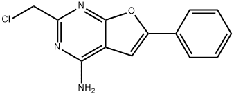 Furo[2,3-d]pyrimidin-4-amine, 2-(chloromethyl)-6-phenyl- Structural