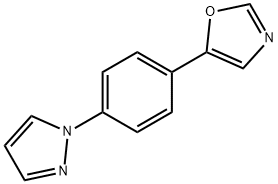Oxazole, 5-[4-(1H-pyrazol-1-yl)phenyl]- Structural
