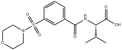 L-Valine, N-[3-(4-morpholinylsulfonyl)benzoyl]- Structural