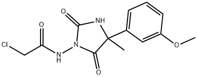 Acetamide, 2-chloro-N-[4-(3-methoxyphenyl)-4-methyl-2,5-dioxo-1-imidazolidinyl]- Structural