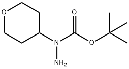 Hydrazinecarboxylic acid, 1-(tetrahydro-2H-pyran-4-yl)-, 1,1-dimethylethyl ester Structural