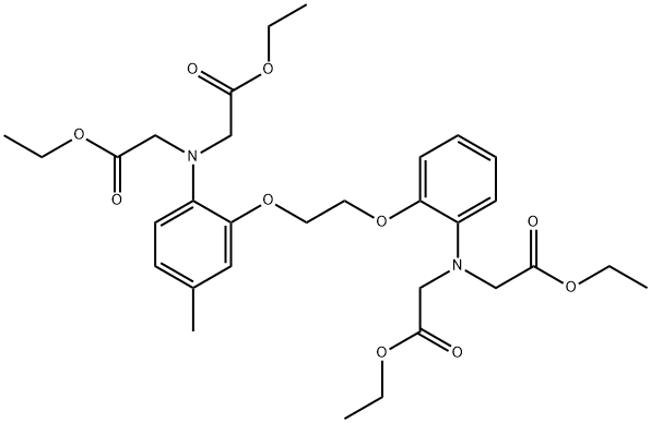Glycine, N-[2-[2-[2-[bis(2-ethoxy-2-oxoethyl)amino]-5-methylphenoxy]ethoxy]phenyl]-N-(2-ethoxy-2-oxoethyl)-, ethyl ester Structural