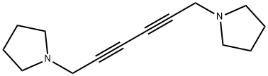 Pyrrolidine, 1,1'-(2,4-hexadiyne-1,6-diyl)bis- Structural