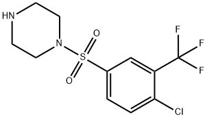 Piperazine, 1-[[4-chloro-3-(trifluoromethyl)phenyl]sulfonyl]- Structural