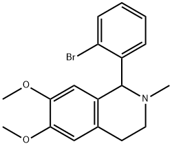 Isoquinoline, 1-(2-bromophenyl)-1,2,3,4-tetrahydro-6,7-dimethoxy-2-methyl- Structural