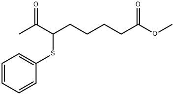 Octanoic acid, 7-oxo-6-(phenylthio)-, methyl ester Structural