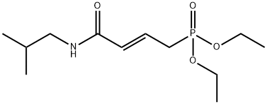 Phosphonic acid, P-[(2E)-4-[(2-methylpropyl)amino]-4-oxo-2-buten-1-yl]-, diethyl ester Structural