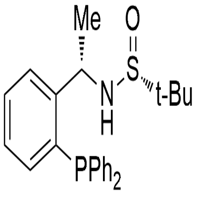 S(R)]-N-[(1S)-1-[2-(Diphenylphosphino)phenyl]ethyl]-2-methyl-2-propanesulfinamide Structural