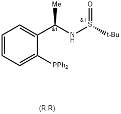 S(R)]-N-[(1R)-1-[2-(Diphenylphosphino)phenyl]ethyl]-2-methyl-2-propanesulfinamide Structural