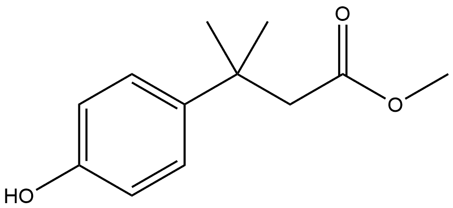 Benzenepropanoic acid, 4-hydroxy-β,β-dimethyl-, methyl ester Structural