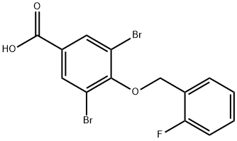 Benzoic acid, 3,5-dibromo-4-[(2-fluorophenyl)methoxy]- Structural