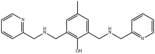 Phenol, 4-methyl-2,6-bis[[(2-pyridinylmethyl)amino]methyl]- Structural