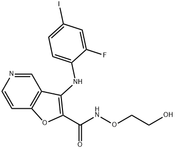 Furo[3,2-c]pyridine-2-carboxamide, 3-[(2-fluoro-4-iodophenyl)amino]-N-(2-hydroxyethoxy)- Structural