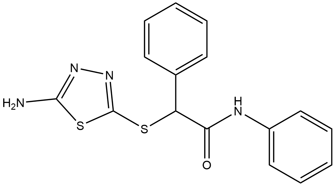 Benzeneacetamide, α-[(5-amino-1,3,4-thiadiazol-2-yl)thio]-N-phenyl- Structural