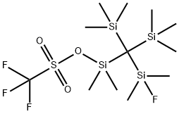 Methanesulfonic acid, 1,1,1-trifluoro-, [(fluorodimethylsilyl)bis(trimethylsilyl)methyl]dimethylsilyl ester Structural