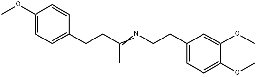 Benzeneethanamine, 3,4-dimethoxy-N-[3-(4-methoxyphenyl)-1-methylpropylidene]- Structural