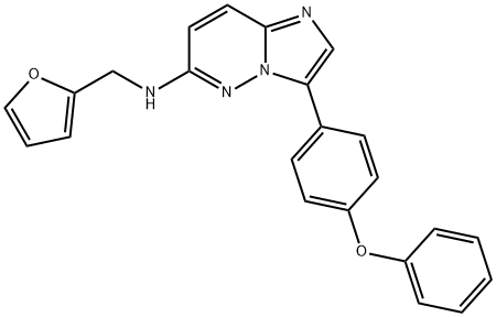 Imidazo[1,2-b]pyridazin-6-amine, N-(2-furanylmethyl)-3-(4-phenoxyphenyl)- Structural