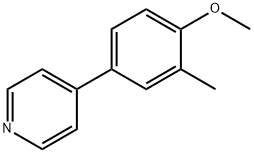 Pyridine, 4-(4-methoxy-3-methylphenyl)- Structural