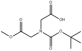 Glycine, N-(carboxymethyl)-N-[(1,1-dimethylethoxy)carbonyl]-, 1-methyl ester Structural