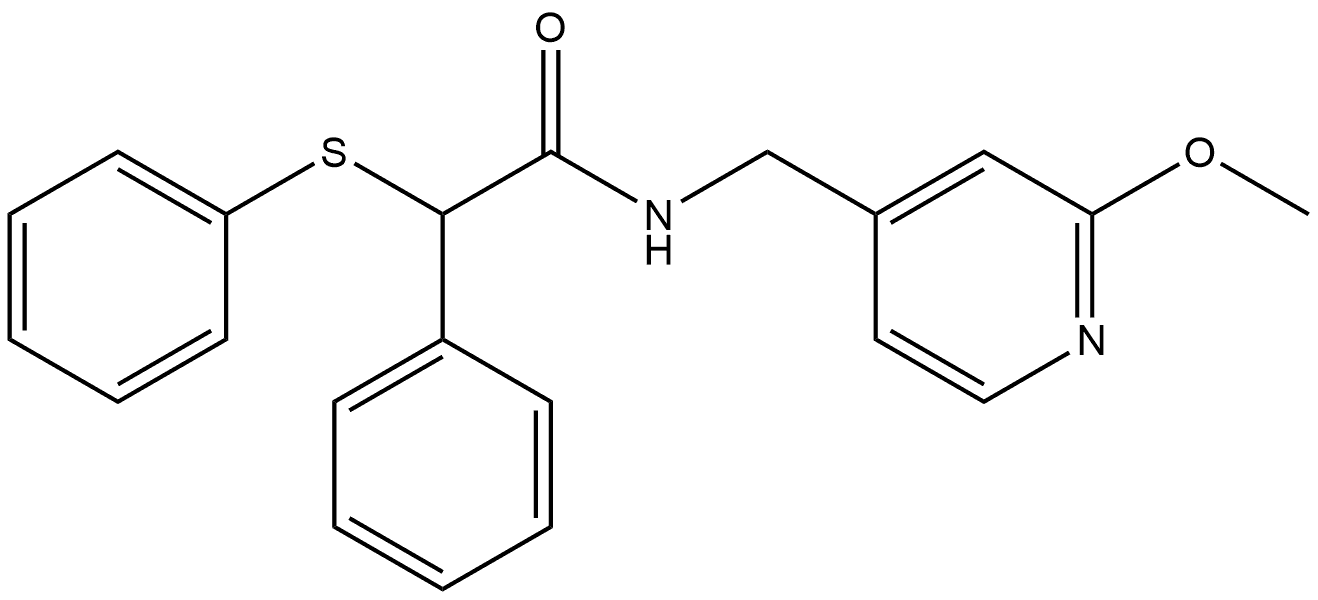 Benzeneacetamide, N-[(2-methoxy-4-pyridinyl)methyl]-α-(phenylthio)- Structural