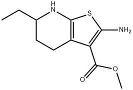 Thieno[2,3-b]pyridine-3-carboxylic acid, 2-amino-6-ethyl-4,5,6,7-tetrahydro-, methyl ester Structural