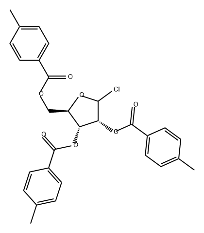 Ribofuranosyl chloride, tri-p-toluate (7CI) Structural