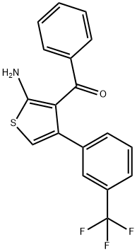 Methanone, [2-amino-4-[3-(trifluoromethyl)phenyl]-3-thienyl]phenyl- Structural
