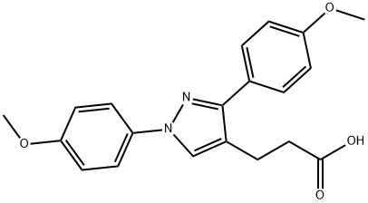 JR-6903, 3-(1,3-bis(4-Methoxyphenyl)-1H-pyrazol-4-yl)propanoic acid, 97% Structural