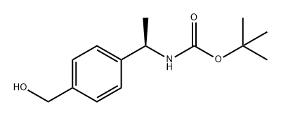 Carbamic acid, N-[(1R)-1-[4-(hydroxymethyl)phenyl]ethyl]-, 1,1-dimethylethyl ester Structural
