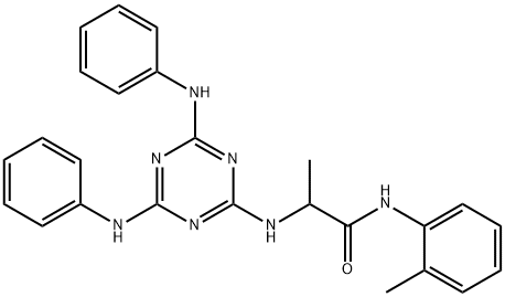 N~2~-[4,6-bis(phenylamino)-1,3,5-triazin-2-yl]-N-(2-methylphenyl)alaninamide Structural
