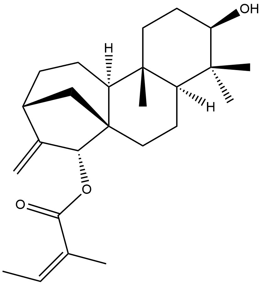 Kaur-16-ene-3,15-diol, 15-[(2Z)-2-methyl-2-butenoate], (3α,15β)- (9CI) Structural
