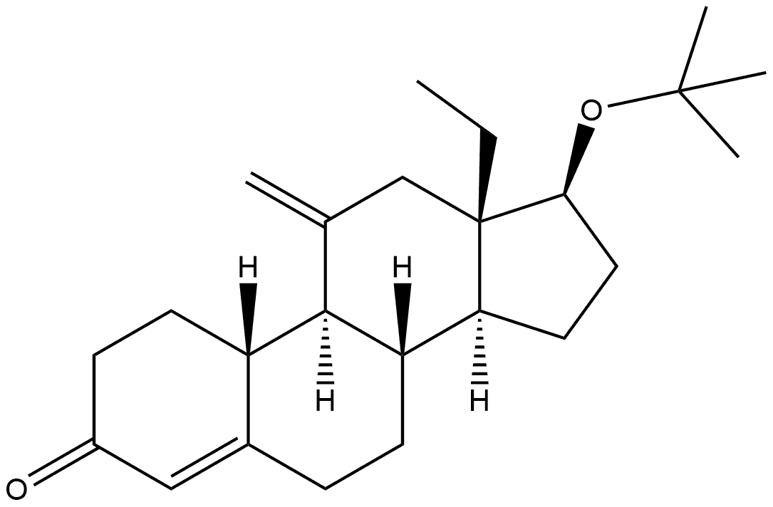 Gon-4-en-3-one, 17-(1,1-dimethylethoxy)-13-ethyl-11-methylene-, (17β)- Structural