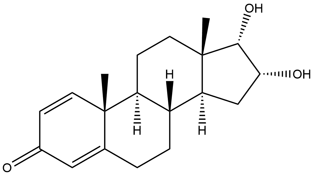 Androsta-1,4-dien-3-one, 16,17-dihydroxy-, (16α,17α)- Structural