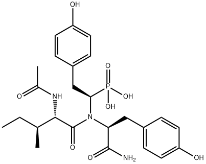 L-Tyrosinamide, N-acetyl-L-isoleucyl-N-[(1R)-2-(4-hydroxyphenyl)-1-phosphonoethyl]- Structural