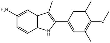 1H-Indol-5-amine, 2-(4-methoxy-3,5-dimethylphenyl)-3-methyl- Structural
