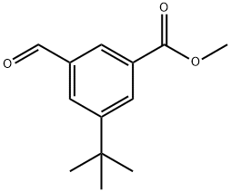 Benzoic acid, 3-(1,1-dimethylethyl)-5-formyl-, methyl ester Structural