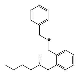 Benzenemethanamine, 2-[(2S)-2-methylhexyl]-N-(phenylmethyl)- Structural