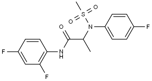 N-(2,4-difluorophenyl)-N~2~-(4-fluorophenyl)-N~2~-(methylsulfonyl)alaninamide Structural