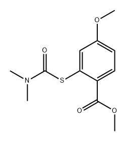 Benzoic acid, 2-[[(dimethylamino)carbonyl]thio]-4-methoxy-, methyl ester Structural